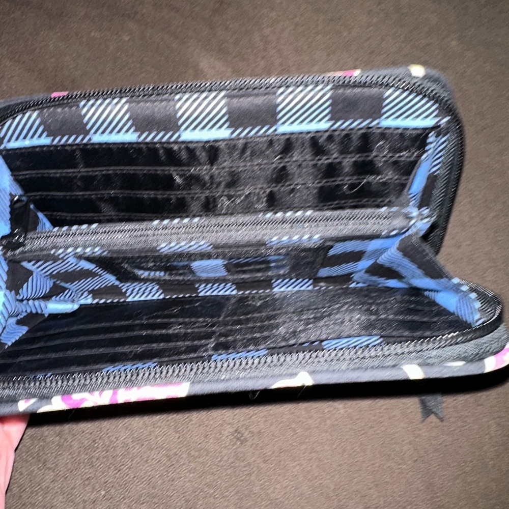 Vera Bradley Black and Pink Wallet with Floral Design - Picture 3 of 3